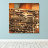 Steampunk - Die Geschichte des Schreibens Leinwanddruck (Insitu (Holzboden))