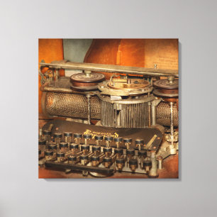Steampunk - Die Geschichte des Tippens Leinwanddruck