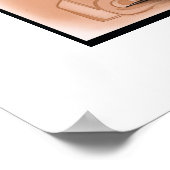 Steampunk Dino Drink Coffee Art Poster (Ecke)