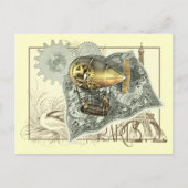 Steampunk Dirigible Air Tour Postcard Postkarte (Vorderseite)