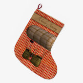 Steampunk Dirigible Großer Weihnachtsstrumpf (Vorderansicht (hängend))