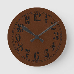 Steampunk Distorted Runde Wanduhr