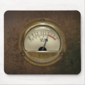 Steampunk DJ Toningenieur VU-Meter Mousemat Mousepad (Vorne)