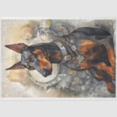 Steampunk Doberman 5 Decoupage Paper Seidenpapier (Vorderseite)