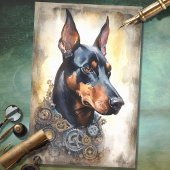 Steampunk Doberman 6 Decoupage Paper Seidenpapier