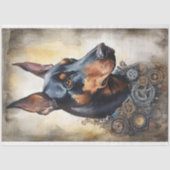 Steampunk Doberman 6 Decoupage Paper Seidenpapier (Vorderseite)
