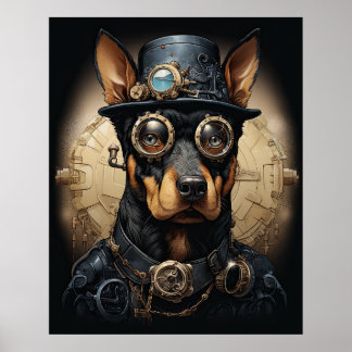 STEAMPUNK DOBERMAN POSTER