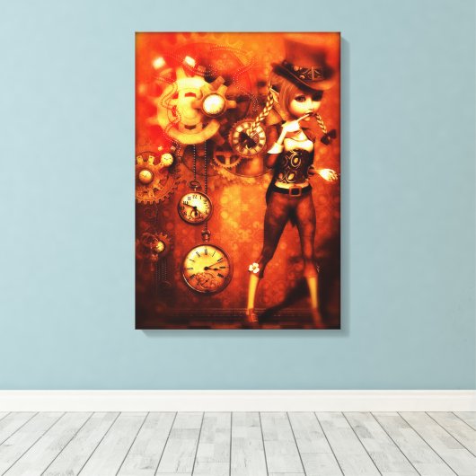 Steampunk Doll Leinwanddruck (Insitu (Holzboden))