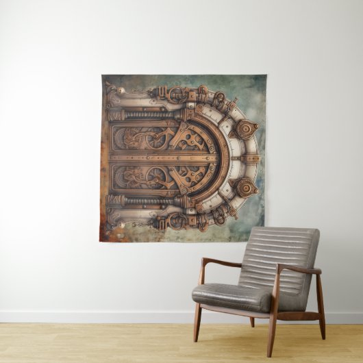 Steampunk Door Tapestry Wandteppich (Beispiel (Horizontal))