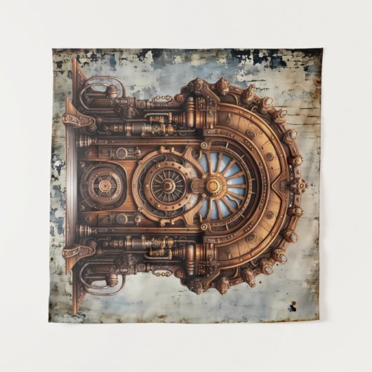 Steampunk Door Tapestry Wandteppich (Vorderseite (Horizontal))