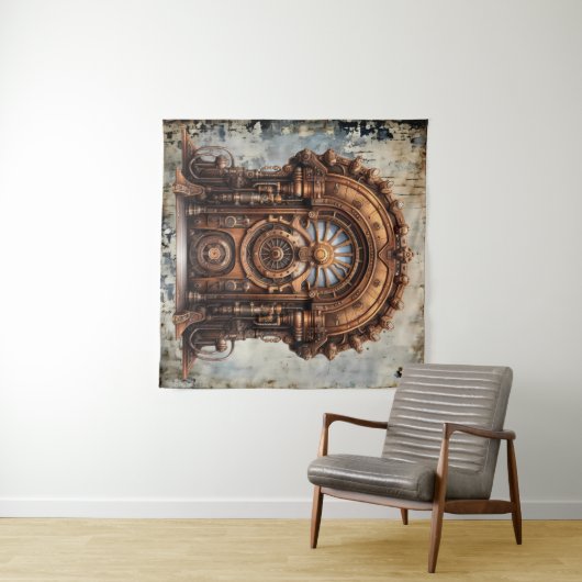 Steampunk Door Tapestry Wandteppich (Beispiel (Horizontal))
