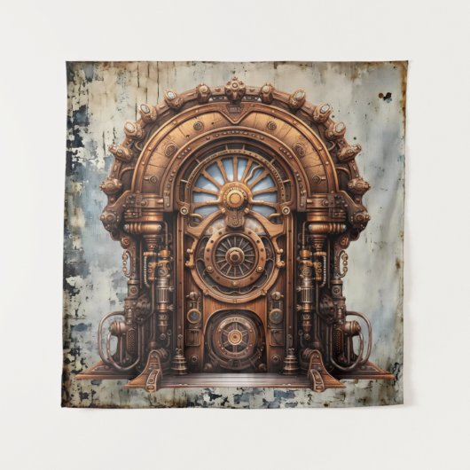 Steampunk Door Tapestry Wandteppich (Vorderseite)