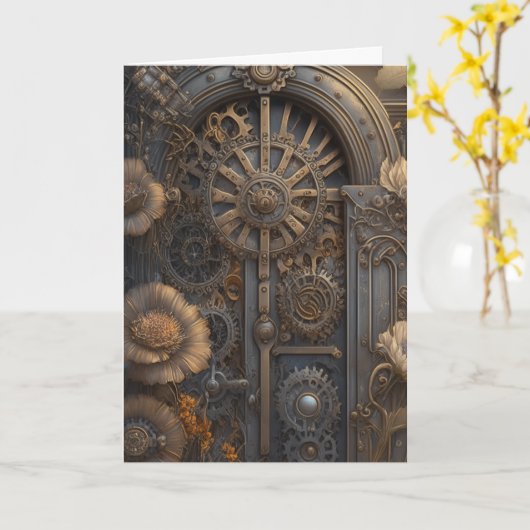 Steampunk Door | VERMISST Karte (Gelbe Blume)
