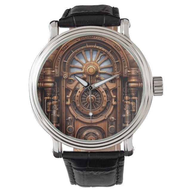 Steampunk Door Watch Armbanduhr (Vorderseite)