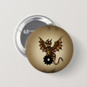 Steampunk Drache Button (Vorne & Hinten)