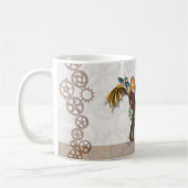 Steampunk-Drache Mädchen Fantasy-Kunst Kaffeetasse (Links)