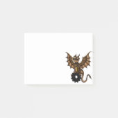 Steampunk Drache Post-it Klebezettel (Vorderseite)