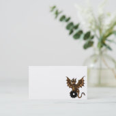 Steampunk Drache-Visitenkarten Visitenkarte (Stehend Vorderseite)