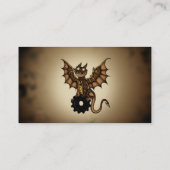 Steampunk Drache-Visitenkarten Visitenkarte (Rückseite)