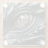 Steampunk Dragon Eye Schließen Ai Art Glasuntersetzer (Rückseite)