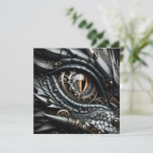 Steampunk Dragon Eye Schließen Ai Art Karte (Stehend Vorderseite)