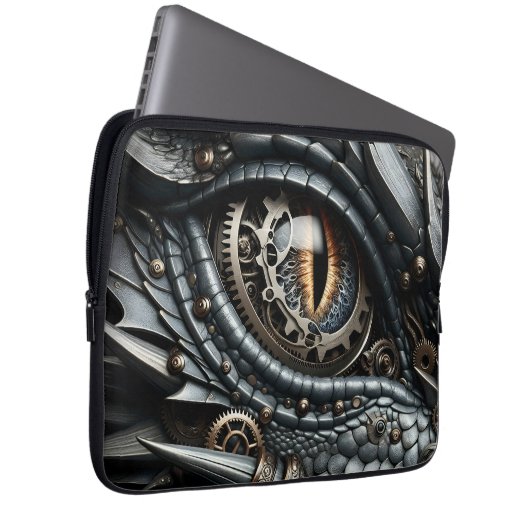 Steampunk Dragon Eye Schließen Ai Art Laptopschutzhülle (Vorne Rechts)