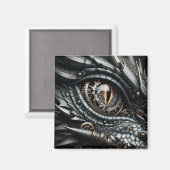Steampunk Dragon Eye Schließen Ai Art Magnet (Vorderseite/Rückseite)