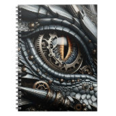 Steampunk Dragon Eye Schließen Ai Art Notizblock (Vorderseite)