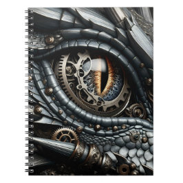 Steampunk Dragon Eye Schließen Ai Art Notizblock