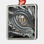 Steampunk Dragon Eye Schließen Ai Art Ornament Aus Metall (Links)