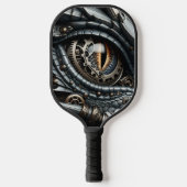 Steampunk Dragon Eye Schließen Ai Art Personalisie Pickleball Schläger (Vorderseite)