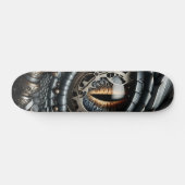 Steampunk Dragon Eye Schließen Ai Art Skateboard (Horizontal)