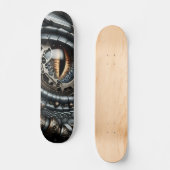 Steampunk Dragon Eye Schließen Ai Art Skateboard (Vorderseite)
