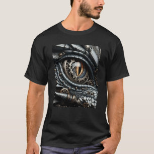 Steampunk Dragon Eye Schließen Ai Art T-Shirt