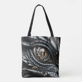 Steampunk Dragon Eye Schließen Ai Art Tasche (Rückseite)