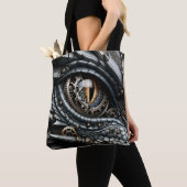 Steampunk Dragon Eye Schließen Ai Art Tasche (Von Nahem)