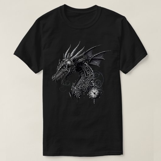 Steampunk Dragon Fantasy Illustration 1 T-Shirt (Design vorne)