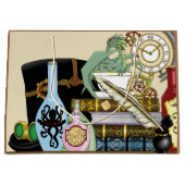 Steampunk Dragon Pooks Books Große Geschenktüte (Vorderseite)