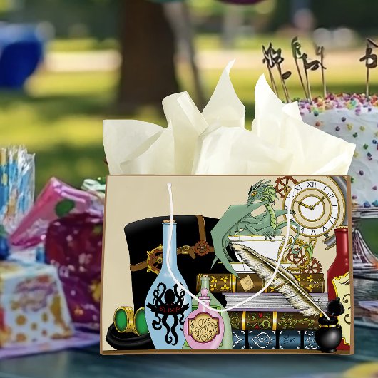 Steampunk Dragon Pooks Books Große Geschenktüte