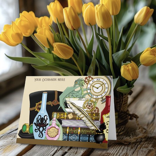 Steampunk Dragon Pooks Books Karte