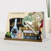 Steampunk Dragon Pooks Books Karte (Vorderseite)