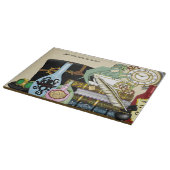 Steampunk Dragon Pooks Books Schneidebrett (Ecke)