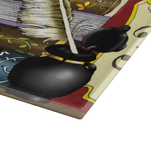 Steampunk Dragon Pooks Books Schneidebrett (Ecke)