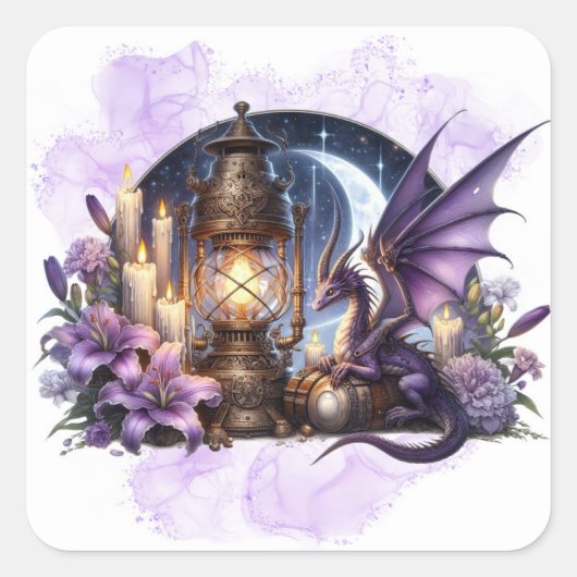 Steampunk Dragon Sticker (Vorderseite)