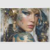 Steampunk Dragon Tattoo Fantasy Decoupage Kunst Seidenpapier (Vorderseite)