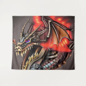 Steampunk Dragon Wandteppich (Vorderseite (Horizontal))