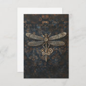 Steampunk Dragonfly Dankeskarte (Vorne/Hinten)