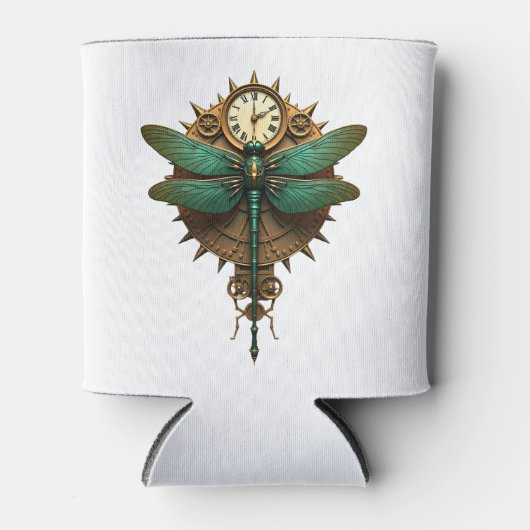 Steampunk Dragonfly Victorian Art Mechanical Steam Dosenkühler (Vorderseite)