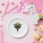 Steampunk Dragonfly Victorian Art Mechanical Steam Pappteller (Party)