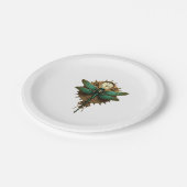 Steampunk Dragonfly Victorian Art Mechanical Steam Pappteller (Schrägansicht)